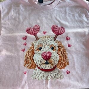 Adorable Pink Dog Graphic Tee